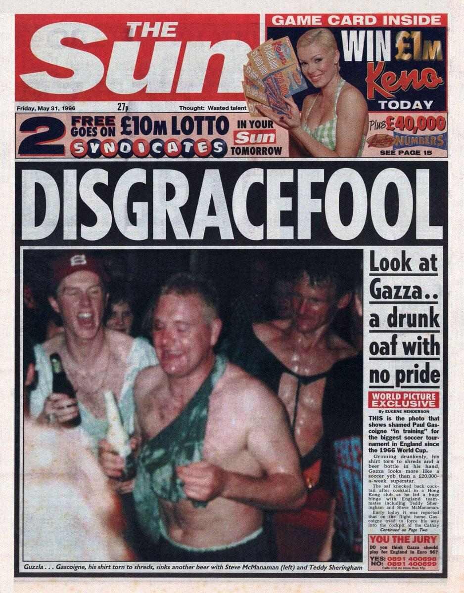 Paul Gascoigne en The Sun