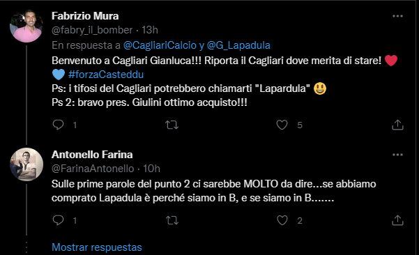Los hinchas del Cagliari dividieron sus opiniones tras el fichaje del 'Bambino de los Andes'