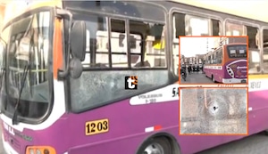 ¡Atacan a chofer en SMP! Sicarios se graban disparando contra bus de la empresa San Germán