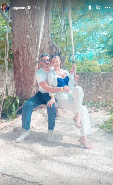 Madison Anderson y Pepe Gamez disfrutando de su romance (Foto: Pepe Gamez/historia de Instagram)