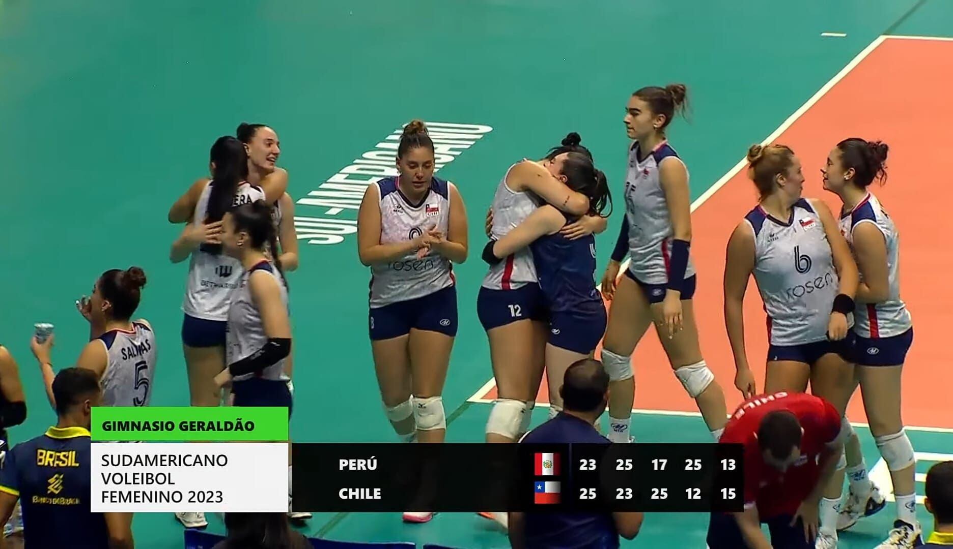 Las chilenas celebraron el triunfo como si se tratase del título. Foto: Dsports.