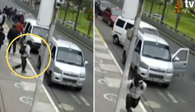 San Borja: Sicario dispara contra colectivero y todo queda grabado