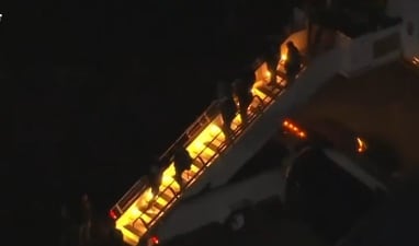 Llegada de Nicolás Maduro fue llevado a Nueva York. (Captura TV)