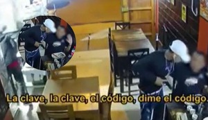 Los Olivos: ¡El colmo! Ladrones roban celulares y piden claves de desbloqueo a clientes en asalto a restaurante | VIDEO