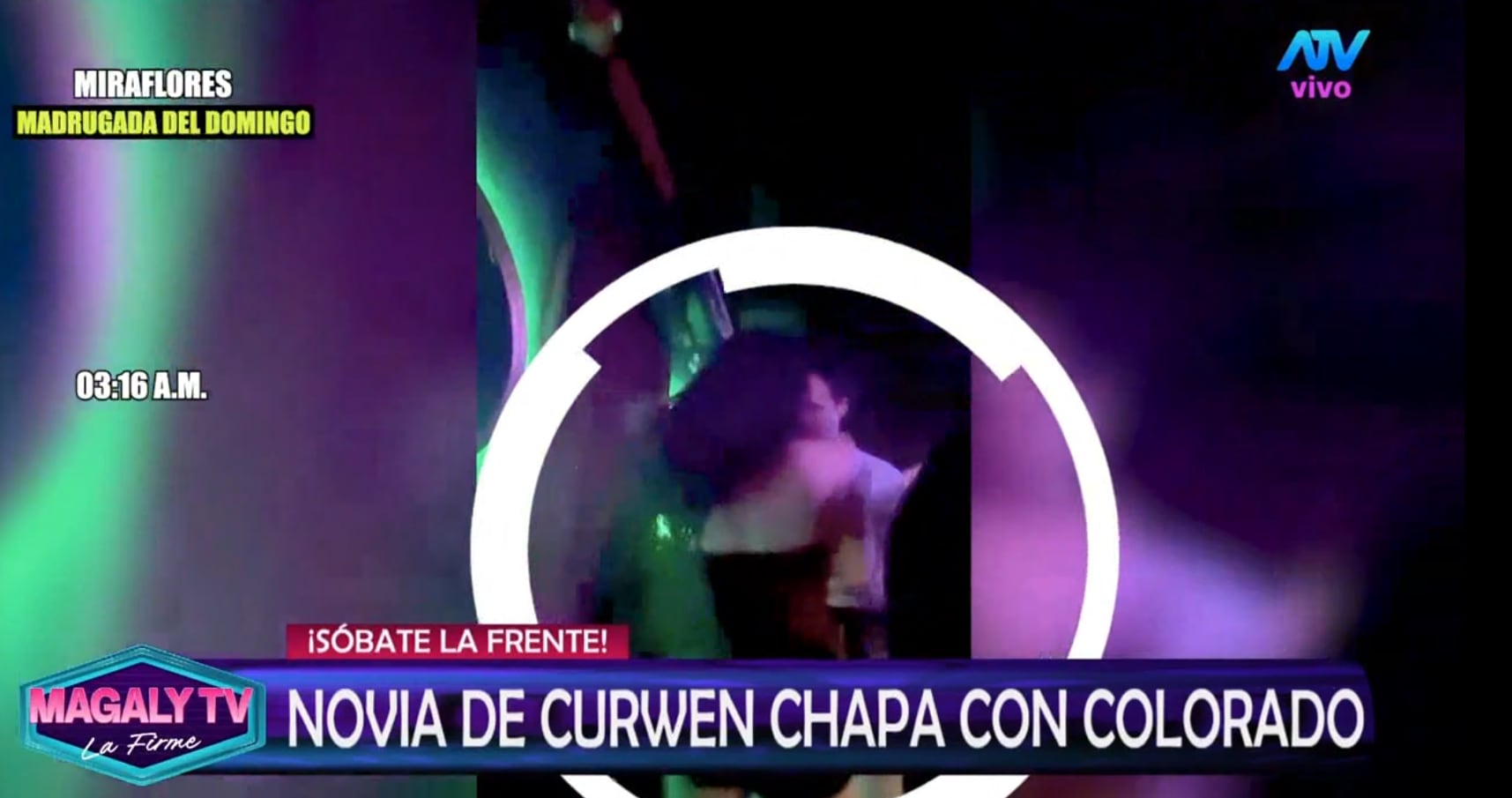 Novia de Curwen es captada bailando y abrazada con otro hombre en discoteca.