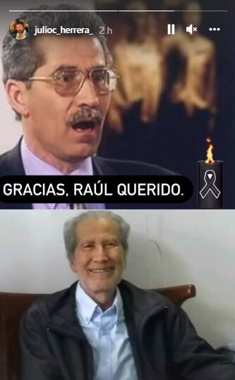 El actor Julio César Herrera comunicó la muerte de Raúl Santa. (Foto: @julioc_herrera_).