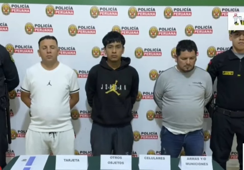Tres sospechosos fueron arrestados por la policía de Carabayllo. (TV Perú)