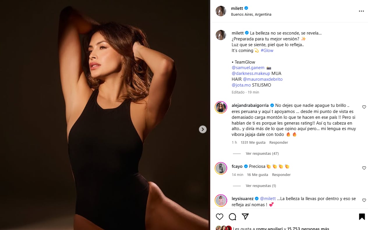 Milett Figueroa reaparece y sorprende con inesperada publicación.