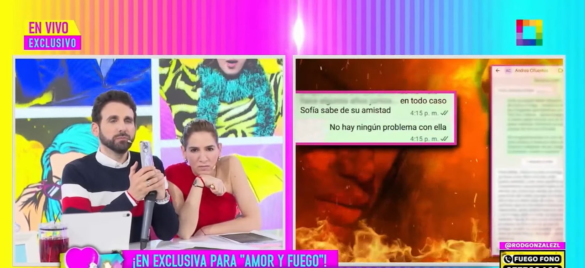 La amiga de Álvaro Paz de la Barra se pronunció tras las polémicas imágenes. (Fuente: Amor y fuego)