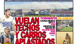 VUELAN TECHOS Y CARROS APLASTADOS