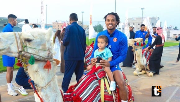 André Carrillo festejo el 'día de los camellos' en Al Qasidiyah FC (Video: Canal N)