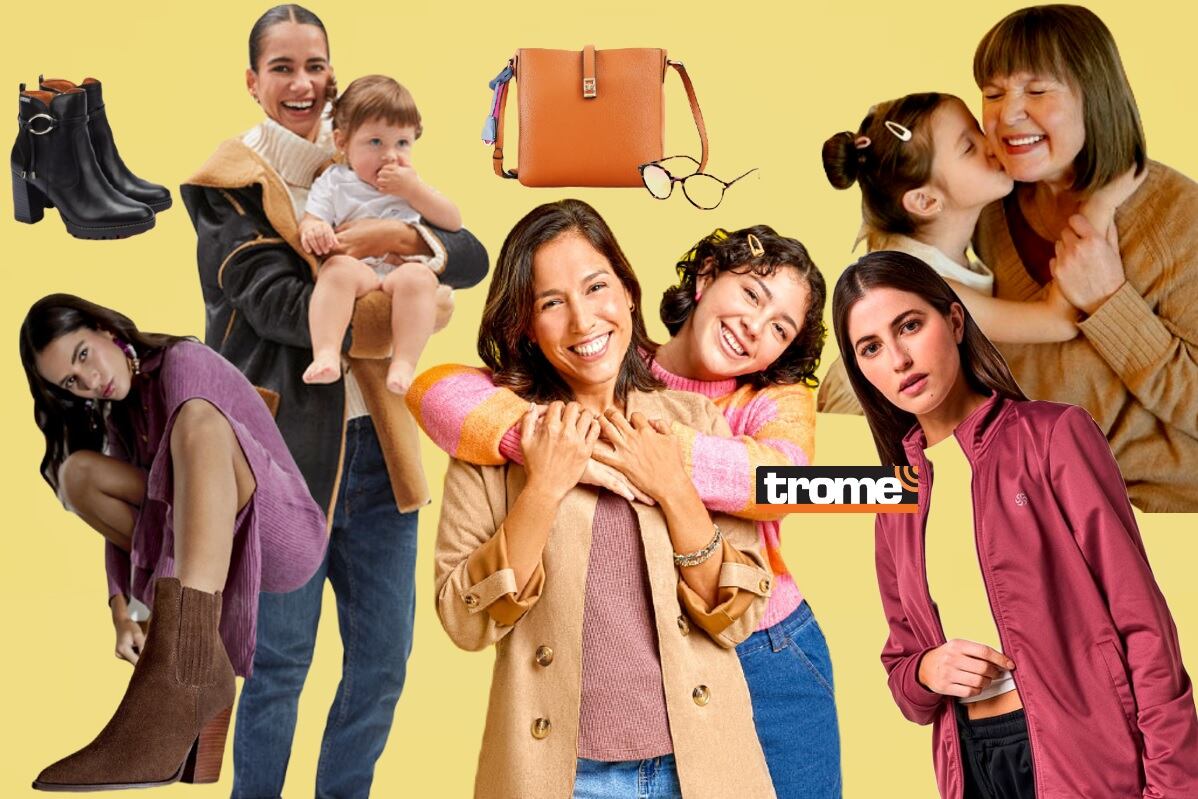 Día de la Madre: La ropa y el calzado están entre las categorías más pedidas de regalos para mamá y el cambio de temporada impulsa también la variedad de opciones. (Compos. Isabel Medina / Ripley/ Real Plaza / Metro / Trome).