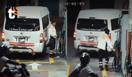 ¡El colmo! Chofer llena tanque de combi en grifo de SMP y escapa sin pagar: trabajador deberá asumir deud...