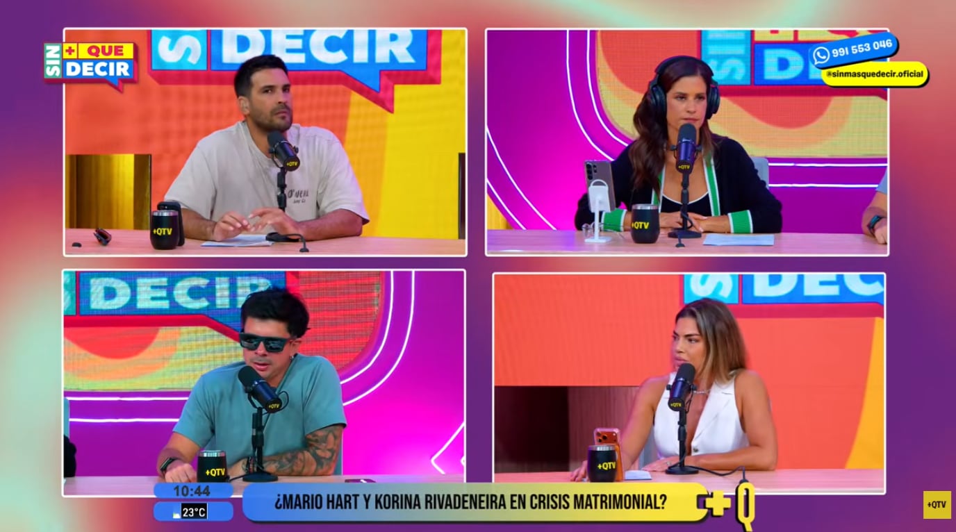 Mario Hart dice que sigue siendo una familia con Korina Rivadeneira, pero evitó responder si están separados en medio de rumores de una crisis.