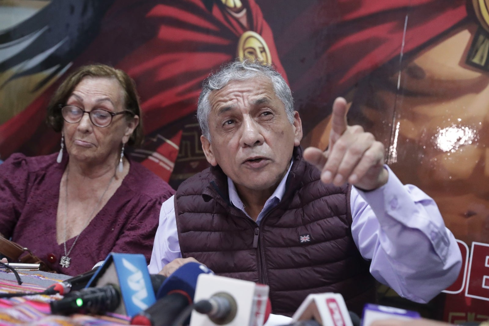 Antauro Humala buscó exhibirse como un actor con mayor peso electoral que Francke. Julio Reaño / GEC