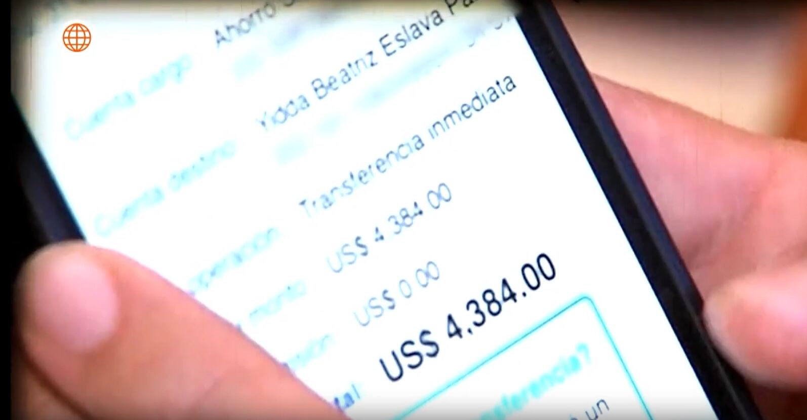 Unos de los vouchers que mostró Julián Zucchi, que demostrarían los pagos que le hace a Yiddá Eslava por sus hijos.