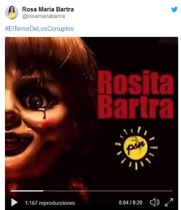 Rosa Bartra borró la imagen. (Twitter)