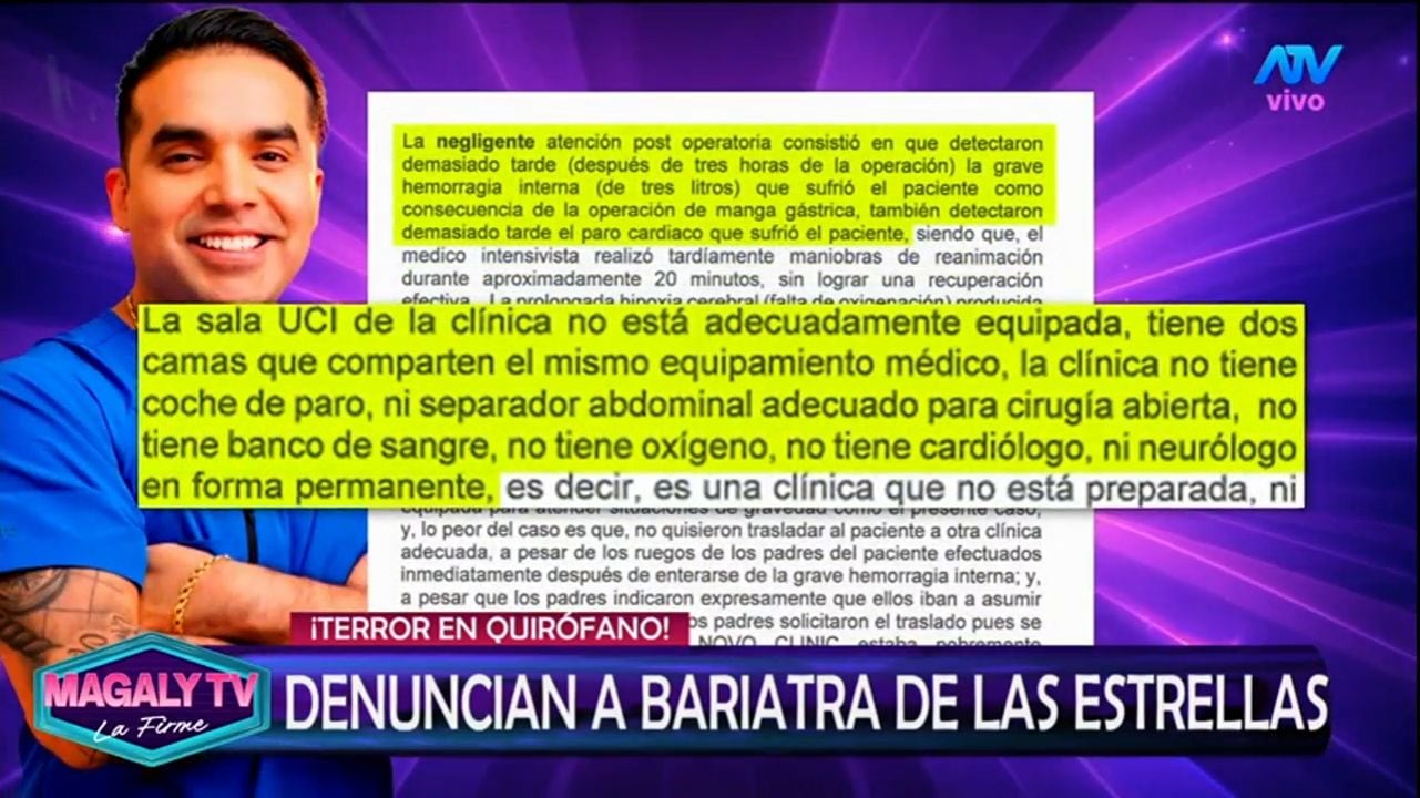 Denuncian a bariatra Hoshe Joo. Foto: ATV