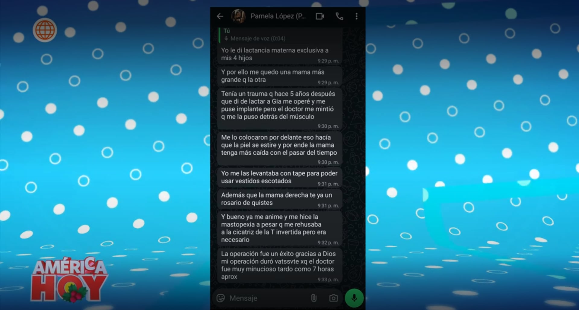 Trujillana revela por qué se sometió a reducción de mamas. (Fuente: América Hoy)