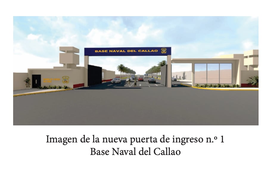 Frontis de la Nueva Base Naval (Fuente: Revista de Marina)