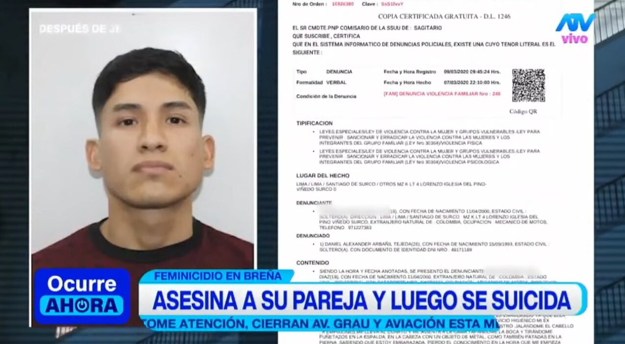 Pareja de mujer hallada muerta en departamento, también fue encontrado sin vida. Cuenta con denuncia de otra ex.