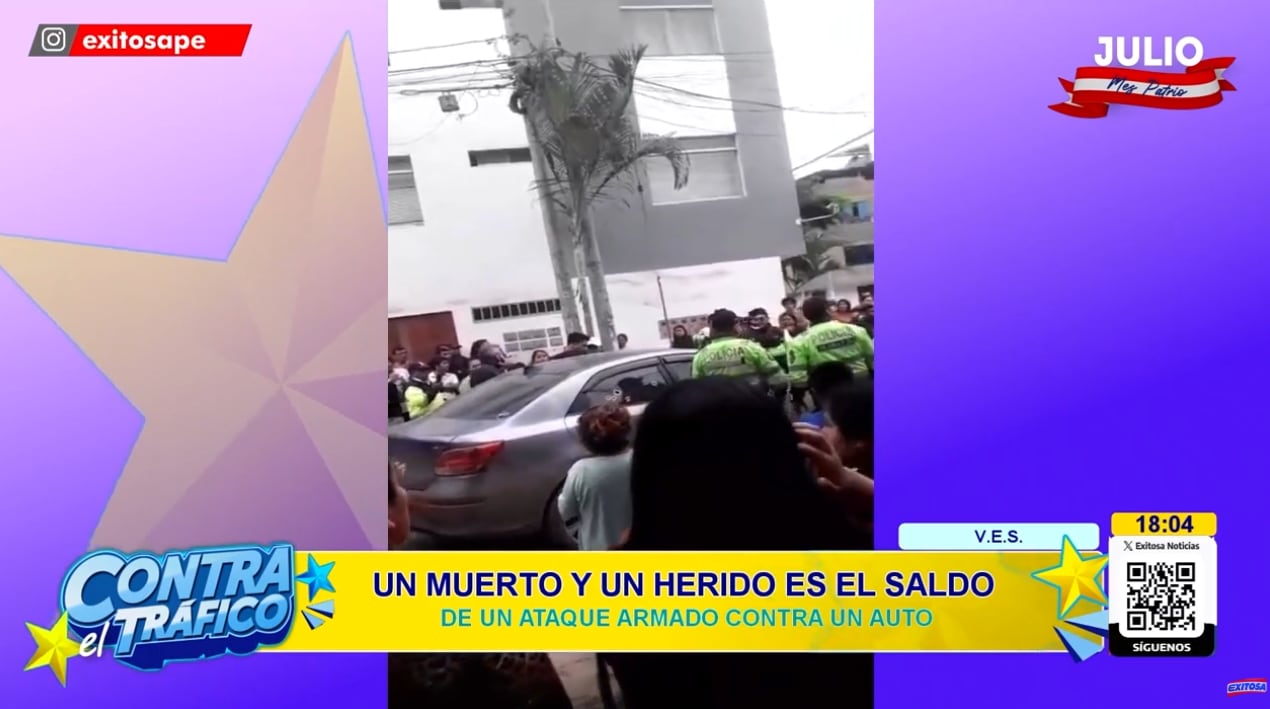 Según testigos, tres sicarios atacaron al vehículo con los ocupantes dentro y luego huyeron del lugar.