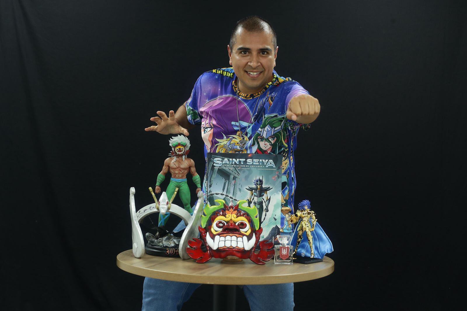 Jorge de Pegaso, es el mayor seguidor de Los Caballeros del Zodiaco en el país.