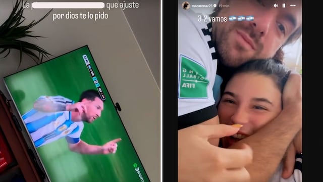 Macarena Vélez y Juan Ichazo celebran agónico triunfo de Argentina