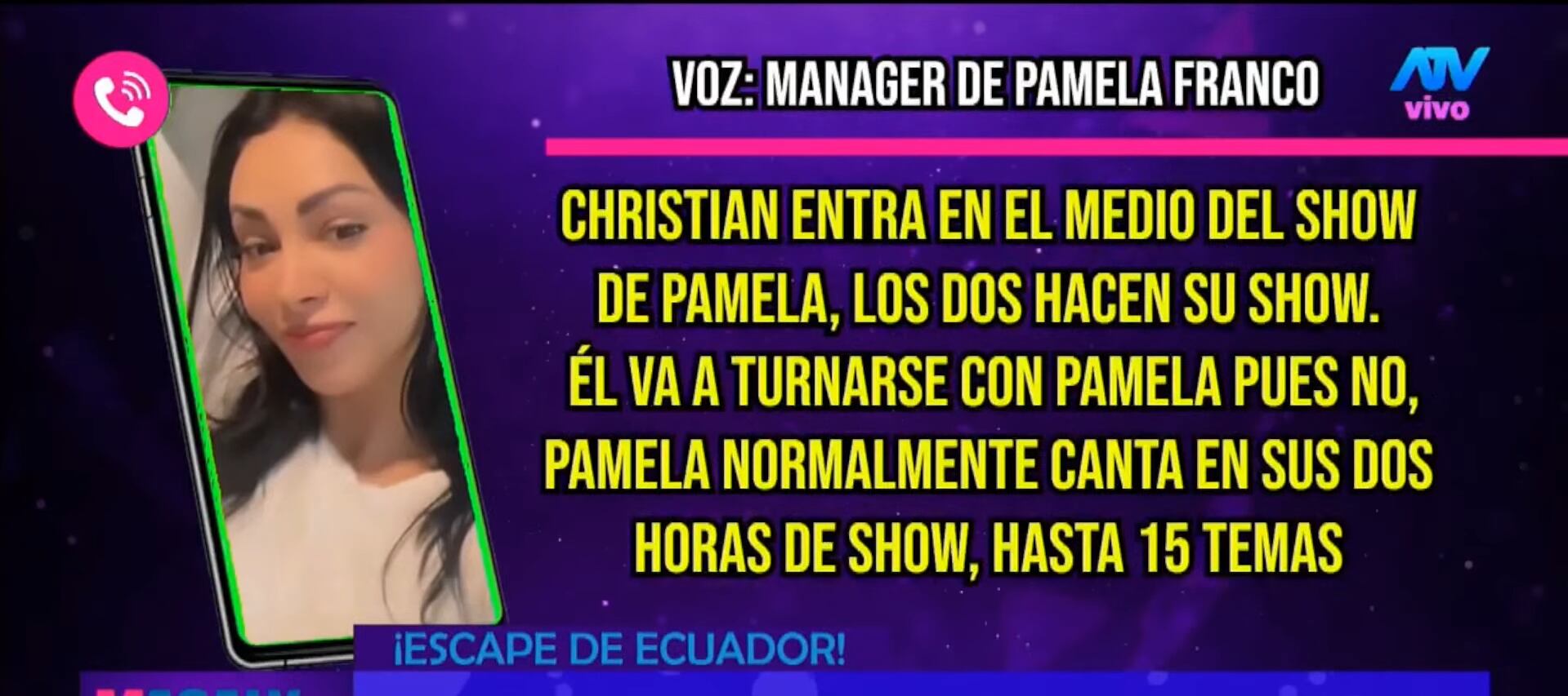 La cantidad que está cobrando la cumbiambera y Christian Cueva. (Fuente: ATV)