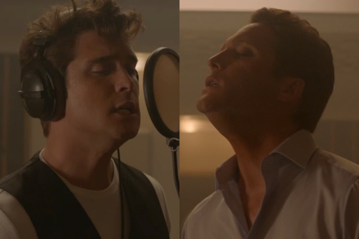 (Izquierda) Diego Boneta como Luis Miguel (Derecha) El cantante mexicano caracterizado como 'El sol de México) en su etapa adulta.