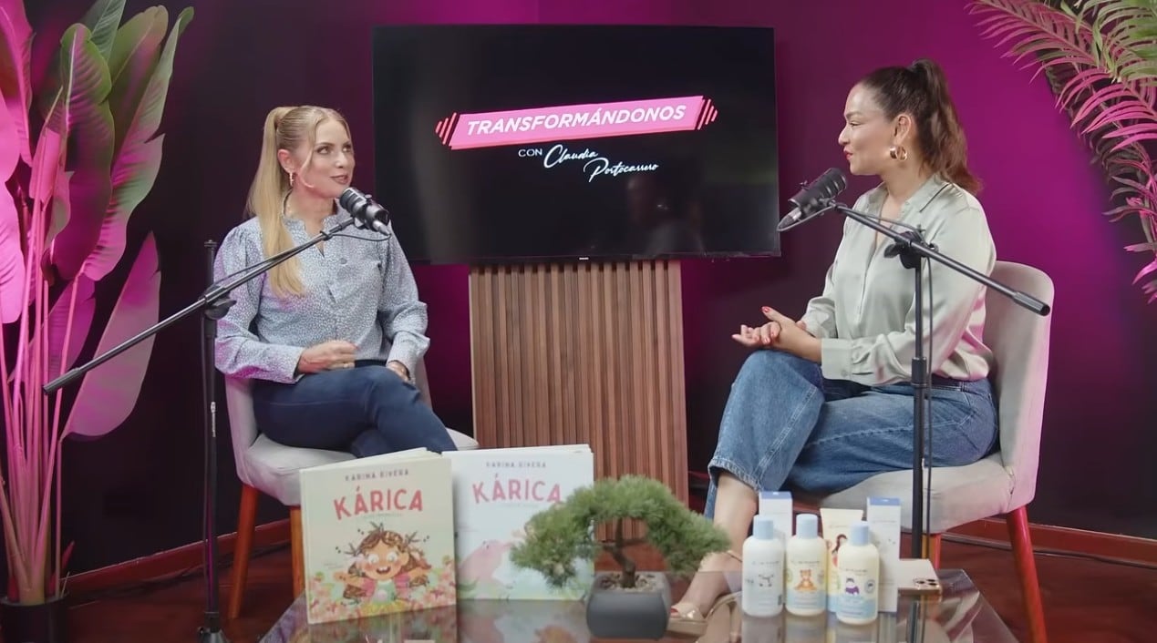 Karina Rivera en el pódcast de Claudia Portocarrero.
