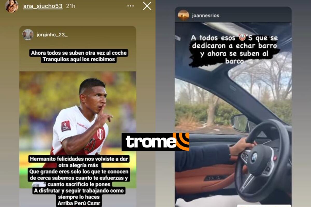 Ana Siucho compartió mensajes tras gol de Edison Flores. (Fotos: IG)