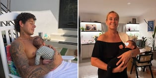 Hugo García comparte tierna foto de su mamá junto a su hijo Koa: “Cuánto soñé este momento”