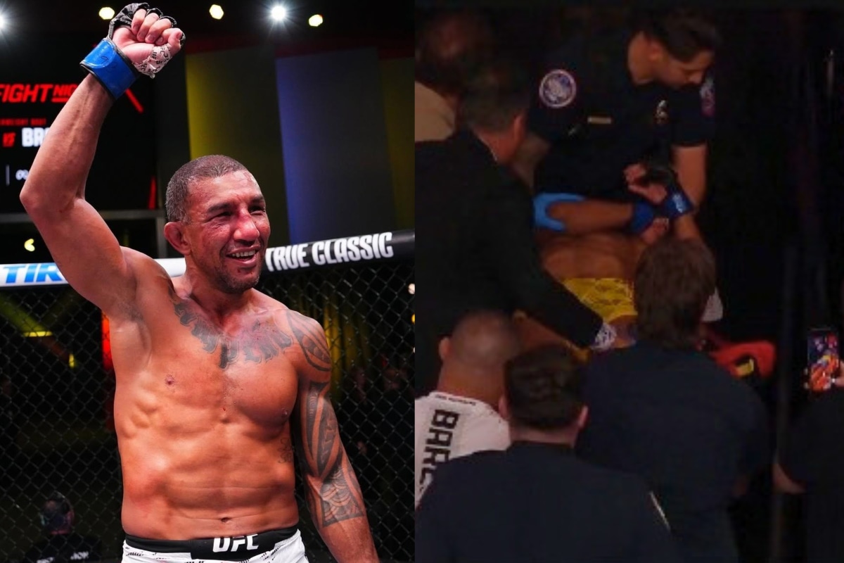 Brasileño Raoni Barcelos se recupera después de terrorífico momento en el UFC. (UFC / Redes sociales)