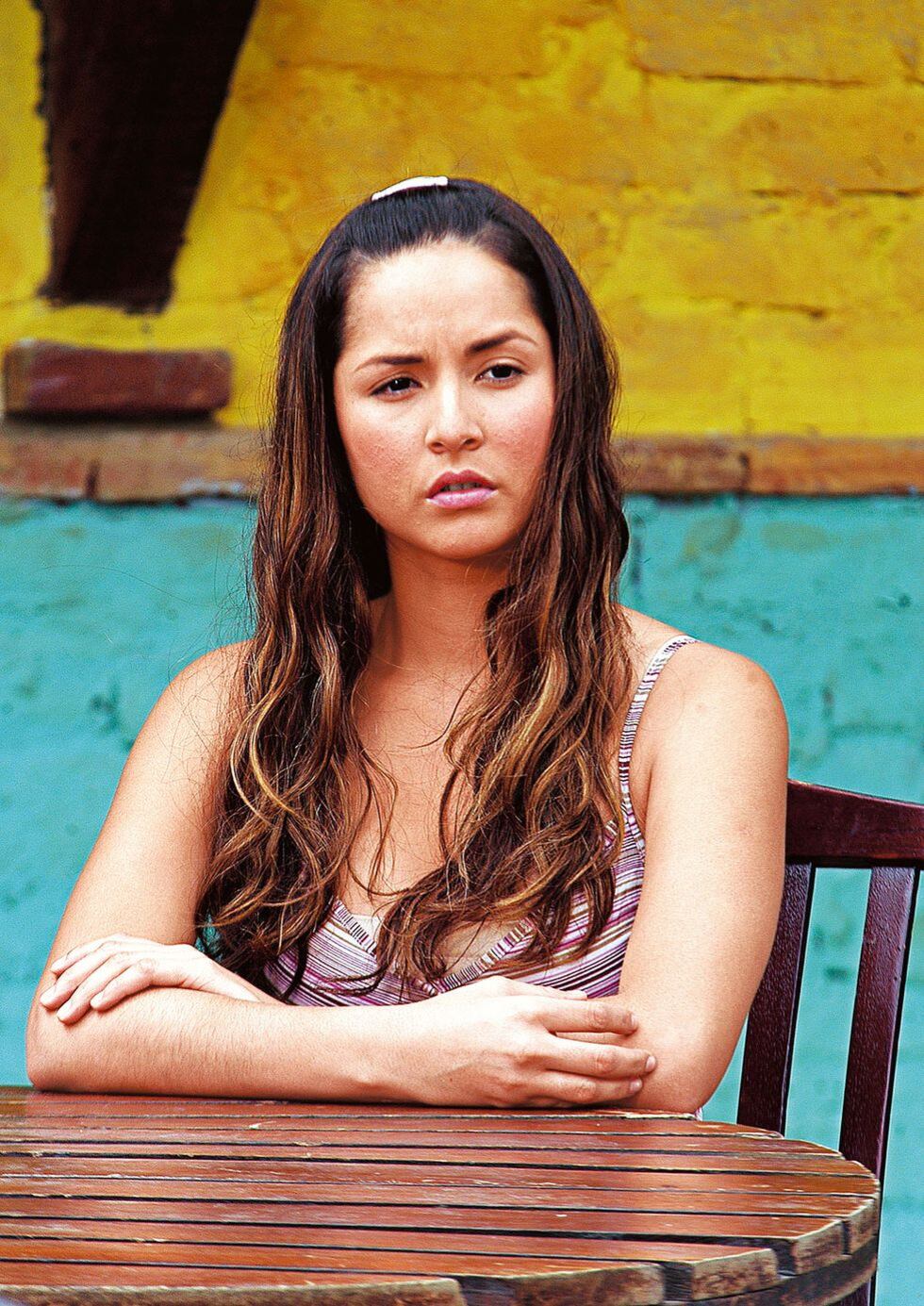 Carmen Villalobos interpretó a Trinidad Ayala en la telenovela “La Tormenta”, una dulce y sensible joven que nació ciega (Foto: Telemundo)