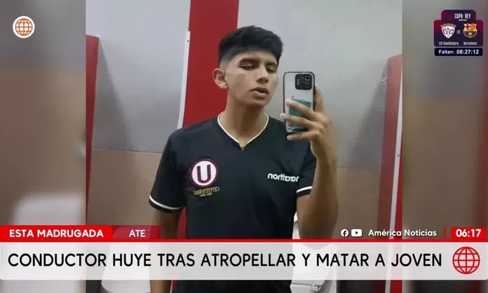 Erick YeamPiere Muñoz, de 21 años, fue atropellado cuando cruzaba la avenida en Ate Vitarte.