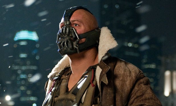 Tom Hardy interpretó a un atemorizante Bane en Batman: El Caballero de la Noche Asciende.