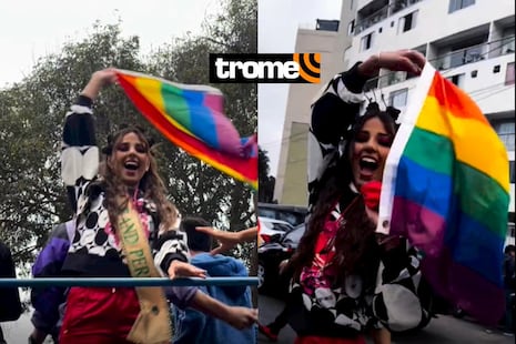 Luciana asistió a la Marcha del Orgullo con su banda del Miss Grand: ¡Todos querían foto con ella!