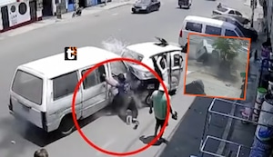 ¡Impactante! Combi fuera de control y con una persona colgada choca y deja tres heridos en Chorrillos