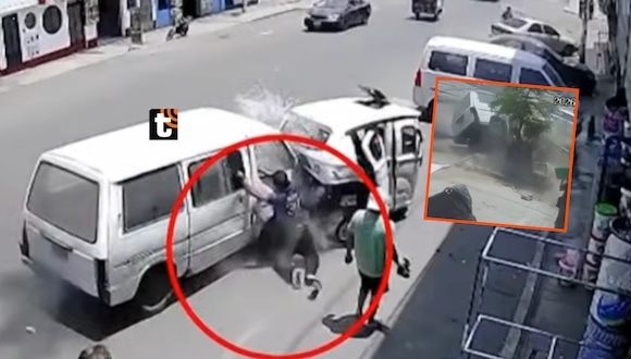 TROME- ¡Impactante! Combi fuera de control y con una persona colgada choca y deja tres heridos en Chorrillos