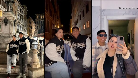 Así son las románticas vacaciones de Piero Quispe y su novia en Italia