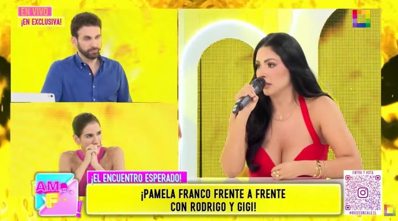 Pamela Franco y confiesa que parchó a Domínguez.