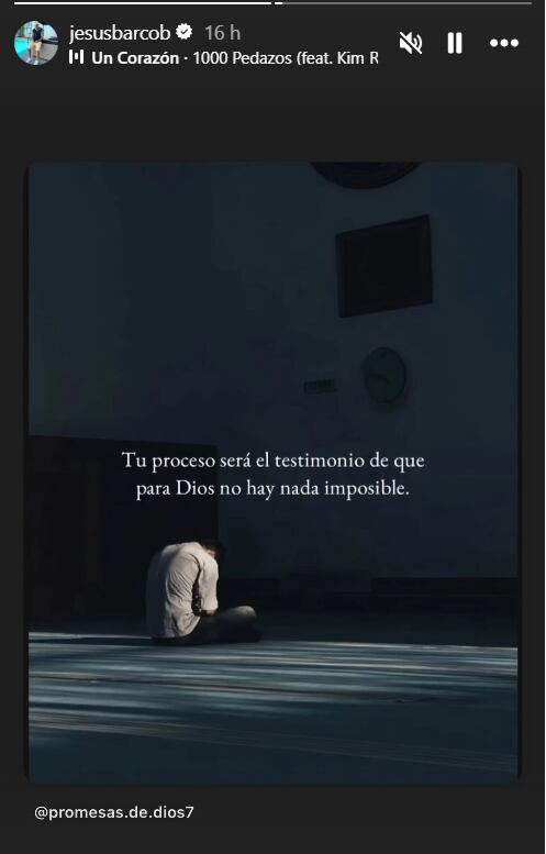 Jesús Barco lanza post tras comunicado de ruptura de Melissa Klug que luego borró.