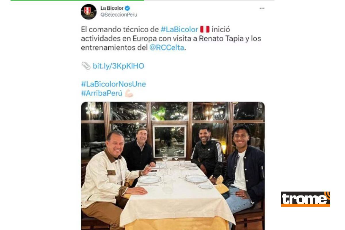 Renato Tapia es el primer jugador en ser visitado por DT de Perú (@seleciconPeru)