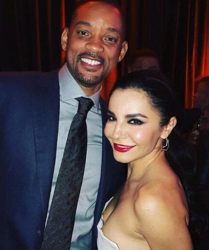 La mexicana Martha Higareda también pudo conocer al célebre actor Will Smith también (Foto: Martha Higareda/Twitter)
