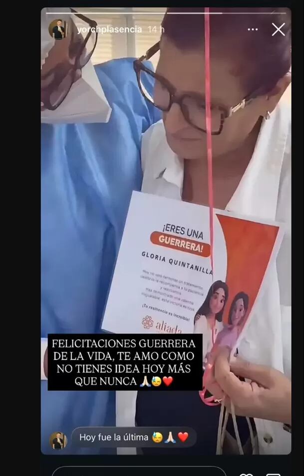 Hermano de Yahaira Plasencia comparte foto de su mamá en centro oncológico y muestra su admiración hacia ella.