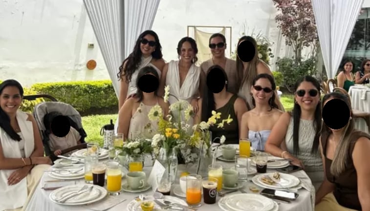 Andrea San Martín participó en el baby-shower de su hermana tras salir en libertad.