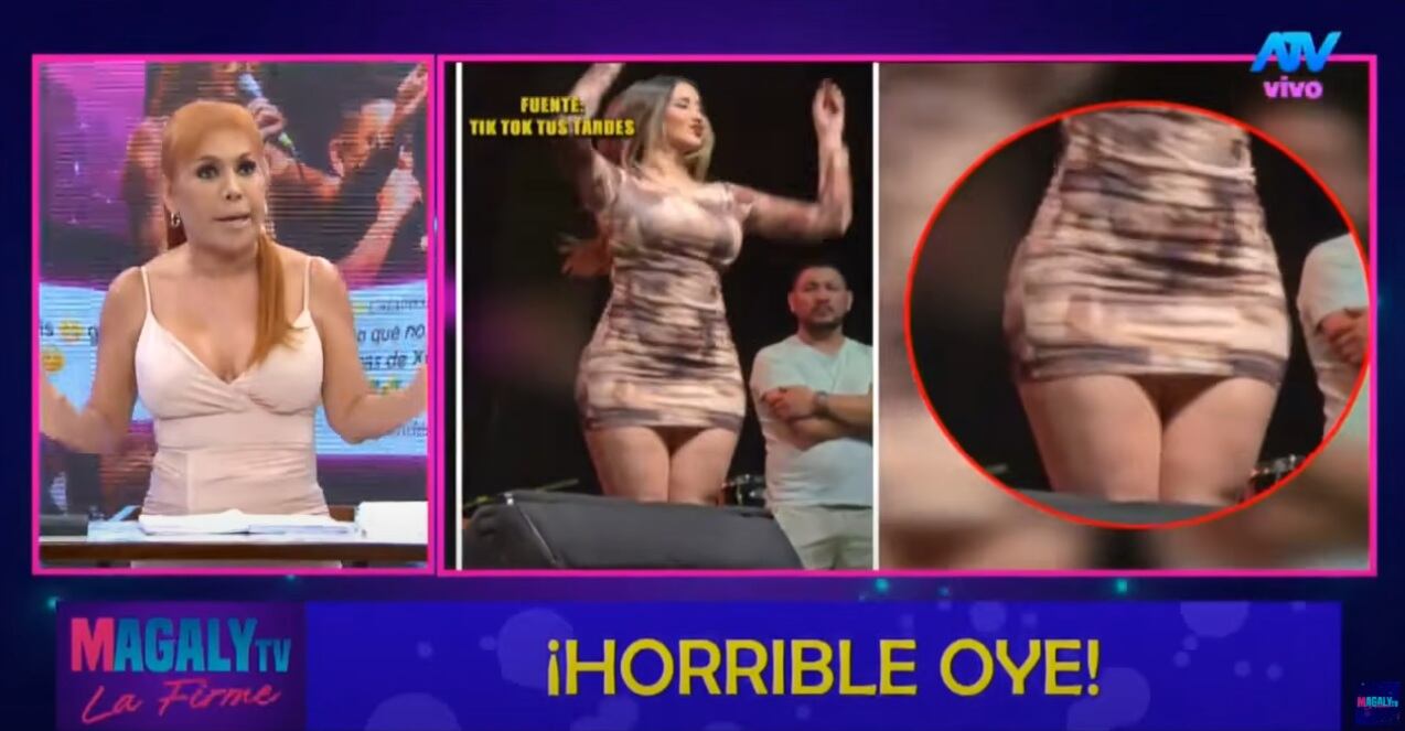 Graban las piernas de Xiomy Kanashiro durante evento en Arequipa.