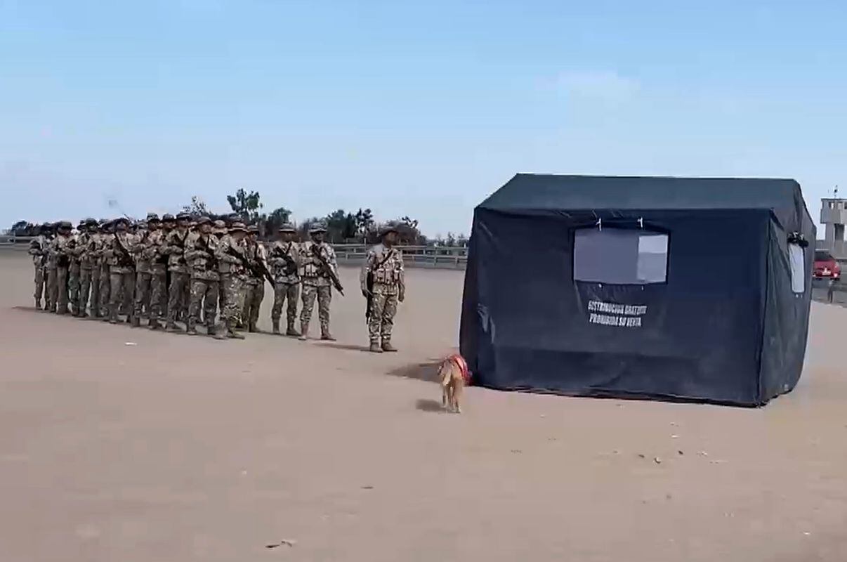 Un grupo de 30 militares llegó al lugar para realizar el cambio de turno. Foto: América Noticias