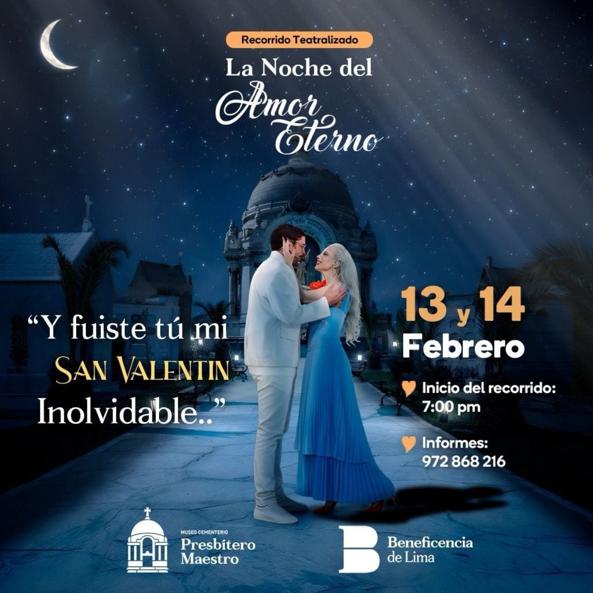 Se vivirán historias de amor en el Presbítero Maestro. Foto: Beneficencia de Lima.